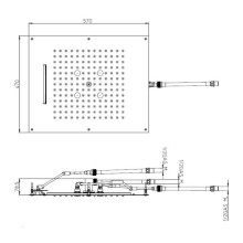 Верхний душ 570х470 мм Bossini Dream H38930.030