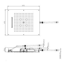 Верхний душ 570х470 мм Bossini Dream H38930.030