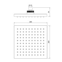 Верхний душ 200 мм IDDIS 00220SPi64