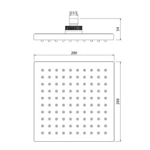 Верхний душ 200 мм IDDIS 00220SPi64