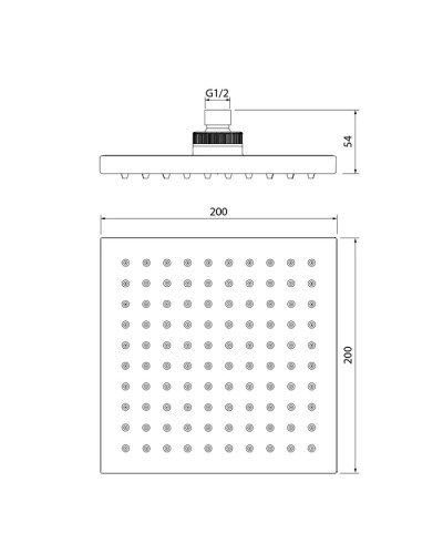Верхний душ 200 мм IDDIS 00220SPi64