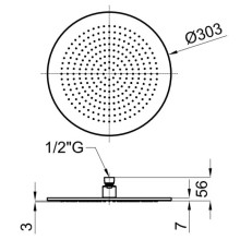 Верхний душ 303 мм Noken Neptune Slim Rondo N185709927
