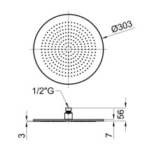 Верхний душ 303 мм Noken Neptune Slim Rondo N192579965