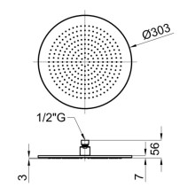 Верхний душ 303 мм Noken Neptune Slim Rondo N192579961