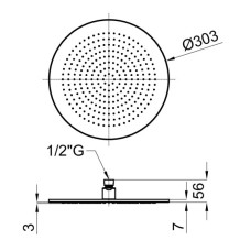 Верхний душ 303 мм Noken Neptune Slim Rondo N192579961