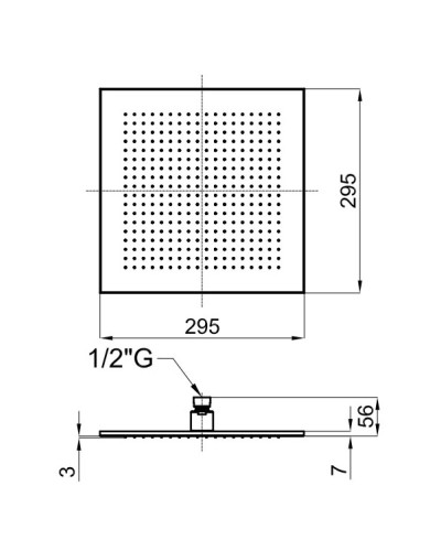 Верхний душ 295 мм Noken Neptune Slim Square N186490097
