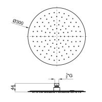 Верхний душ 300 мм Noken Round N200000046