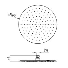 Верхний душ 300 мм Noken Round N200000046