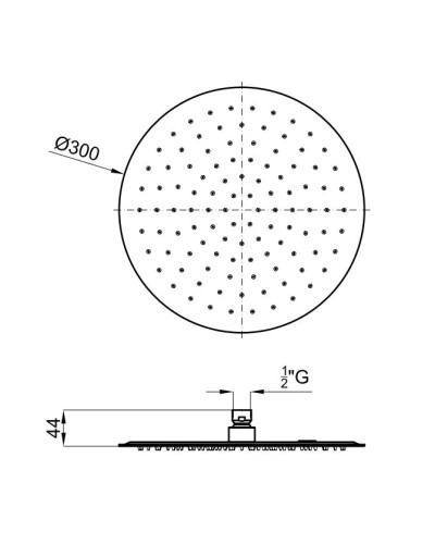 Верхний душ 300 мм Noken Round N200000046