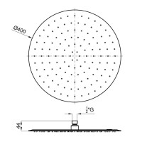Верхний душ 400 мм Noken Round N185709923