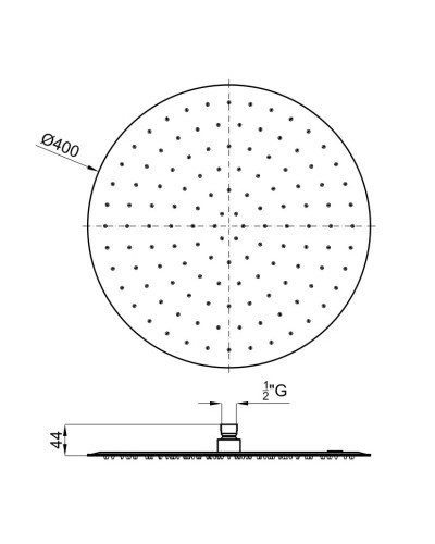Верхний душ 400 мм Noken Round N185709923