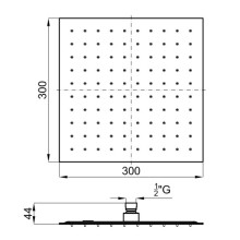 Верхний душ 300 мм Noken Square N186490043