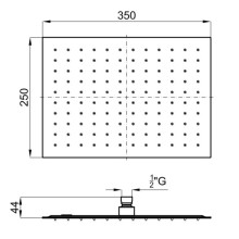 Верхний душ 350х250 мм Noken Square N186490042