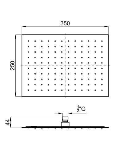Верхний душ 350х250 мм Noken Square N186490042