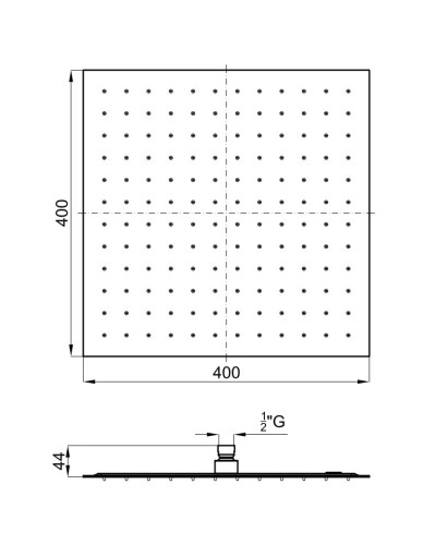 Верхний душ 400 мм Noken Square N186490040