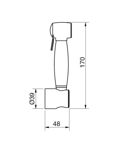 Гигиенический душ с держателем и шлангом бронза Cezares Atlantis ATLANTIS-U-IFS-02