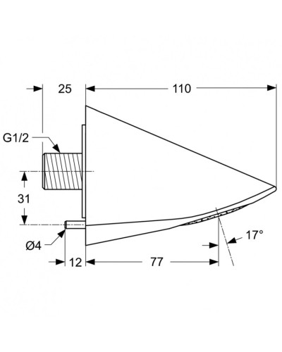 Верхний душ Ideal Standard Ceraplus A4844AA