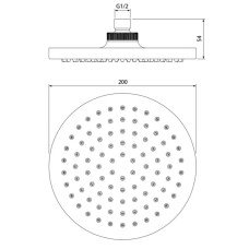 Верхний душ 200 мм IDDIS 00120RPi64