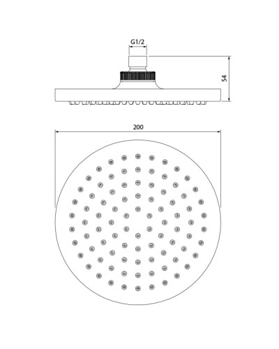 Верхний душ 200 мм IDDIS 00120RPi64