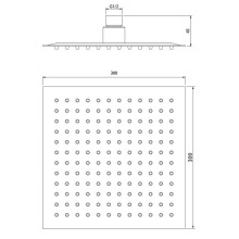 Верхний душ 300 мм IDDIS 00630SSi64