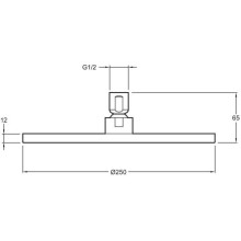 Верхний душ Jacob Delafon Katalyst E13689-CP Хром
