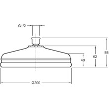 Верхний душ Jacob Delafon Katalyst E13692-CP Хром