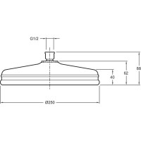 Верхний душ Jacob Delafon Katalyst E13693-CP Хром
