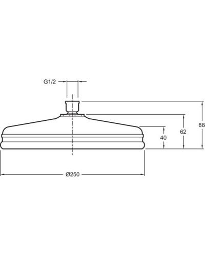 Верхний душ Jacob Delafon Katalyst E13693-CP Хром