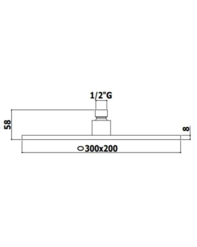 Верхний душ 300х200 мм Paffoni Berry ZSOF077CR
