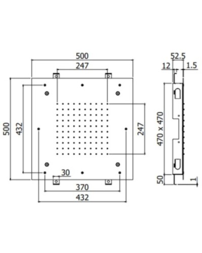 Верхний душ 500 мм Paffoni Cleveland ZSOF129CR