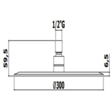 Верхний душ 300 мм Paffoni Jamaica ZSOF094CR