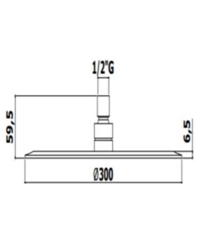 Верхний душ 300 мм Paffoni Jamaica ZSOF094CR