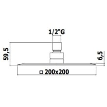 Верхний душ 200 мм Paffoni Jamaica ZSOF095CR