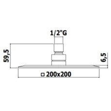 Верхний душ 200 мм Paffoni Jamaica ZSOF095CR