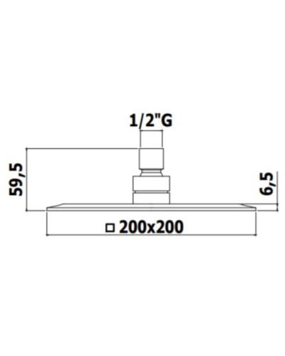 Верхний душ 200 мм Paffoni Jamaica ZSOF095CR