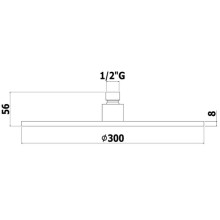 Верхний душ 300 мм Paffoni Master King ZSOF079ROSE