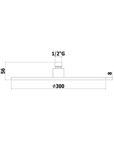 Верхний душ 300 мм Paffoni Master King ZSOF079ROSE