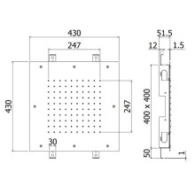 Верхний душ 430 мм Paffoni New York ZSOF300CR
