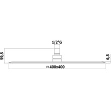 Верхний душ 400 мм Paffoni Original ZSOF104CR