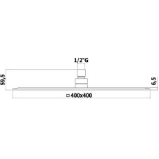 Верхний душ 400 мм Paffoni Original ZSOF104CR