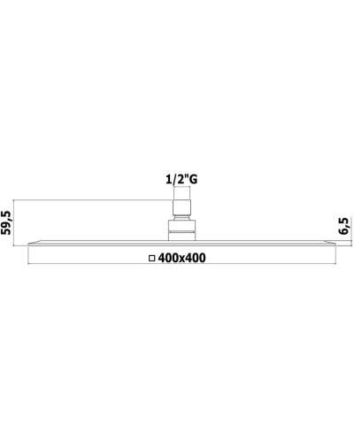 Верхний душ 400 мм Paffoni Original ZSOF104CR