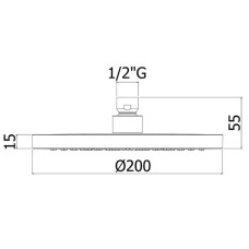 Верхний душ 200 мм Paffoni Panda ZSOF115CR