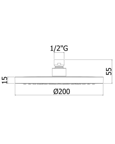 Верхний душ 200 мм Paffoni Panda ZSOF115CR