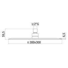 Верхний душ 300 мм Paffoni Zanzibar ZSOF096CR