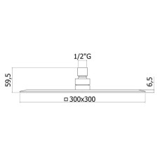 Верхний душ 300 мм Paffoni Zanzibar ZSOF096CR