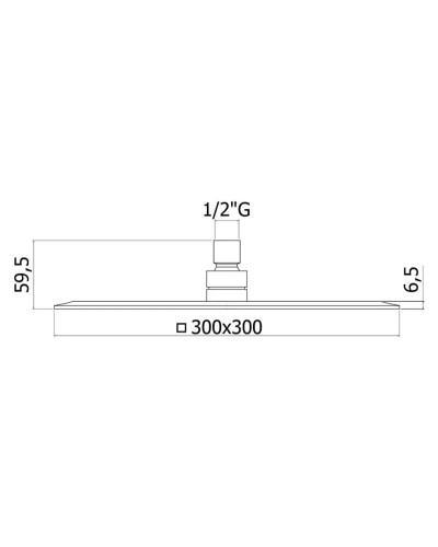 Верхний душ 300 мм Paffoni Zanzibar ZSOF096CR