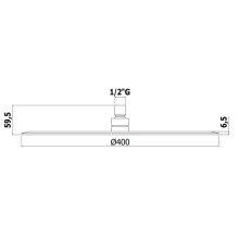 Верхний душ 400 мм Paffoni Energy ZSOF103CR