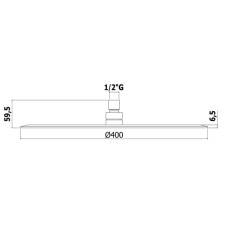 Верхний душ 400 мм Paffoni Energy ZSOF103CR