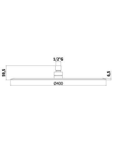 Верхний душ 400 мм Paffoni Energy ZSOF103CR