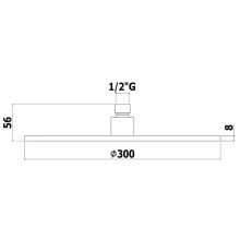 Верхний душ 300 мм Paffoni Master King ZSOF079ST